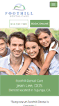 Mobile Screenshot of foothill-dentalcare.com